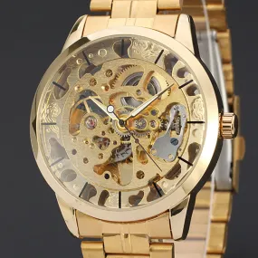 Mens Hollow Skeleton Watch