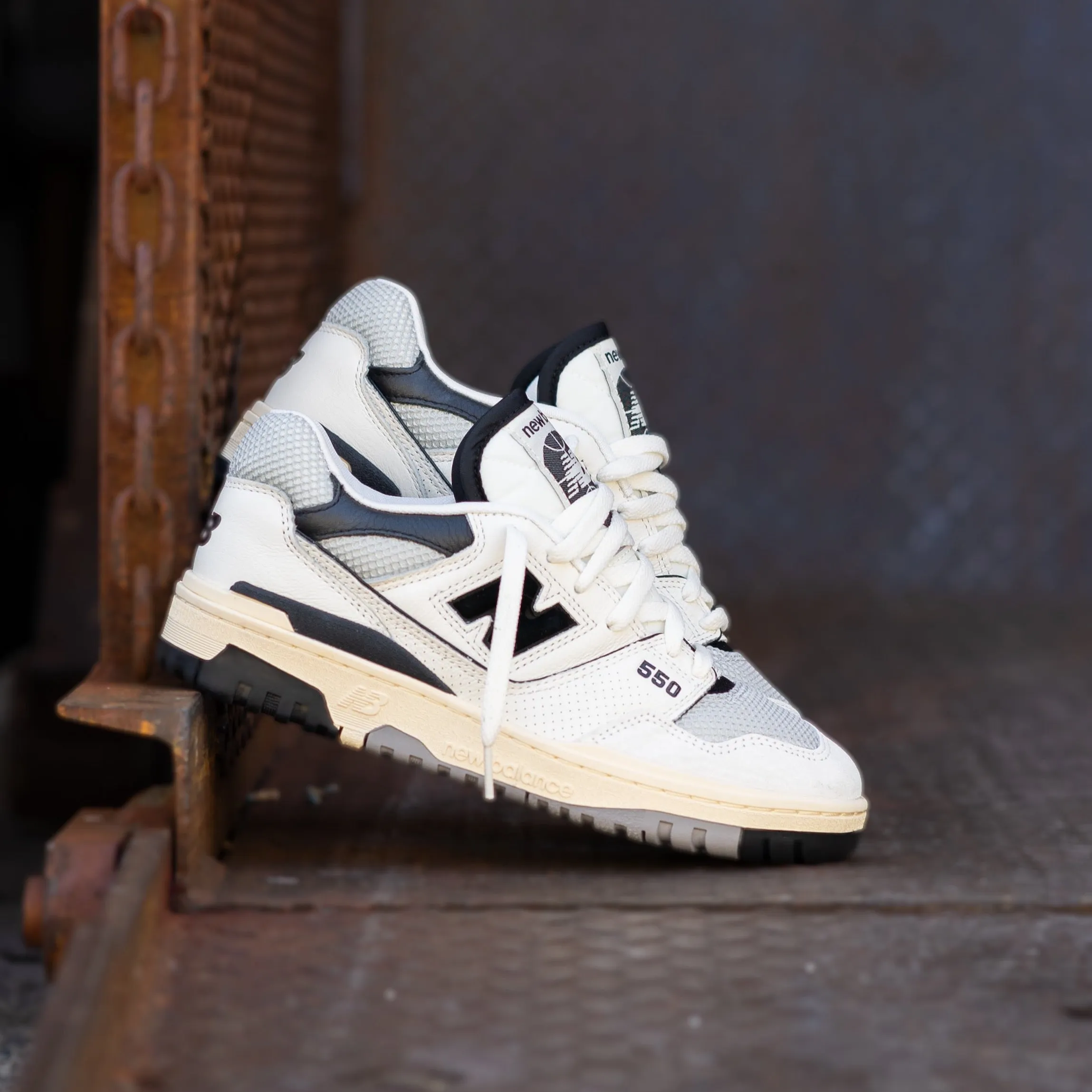 Mens New Balance 550 (White/Black) - BB550CPC