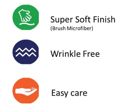 Modern Linen 100%Brushed Microfiber: PIXIE (4PC.SET/3PC.SET/JBB Set)