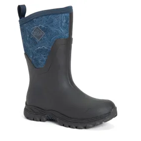 Muck Women's ARCTIC SPORT II Mid size 5 Black/ Navy Topography