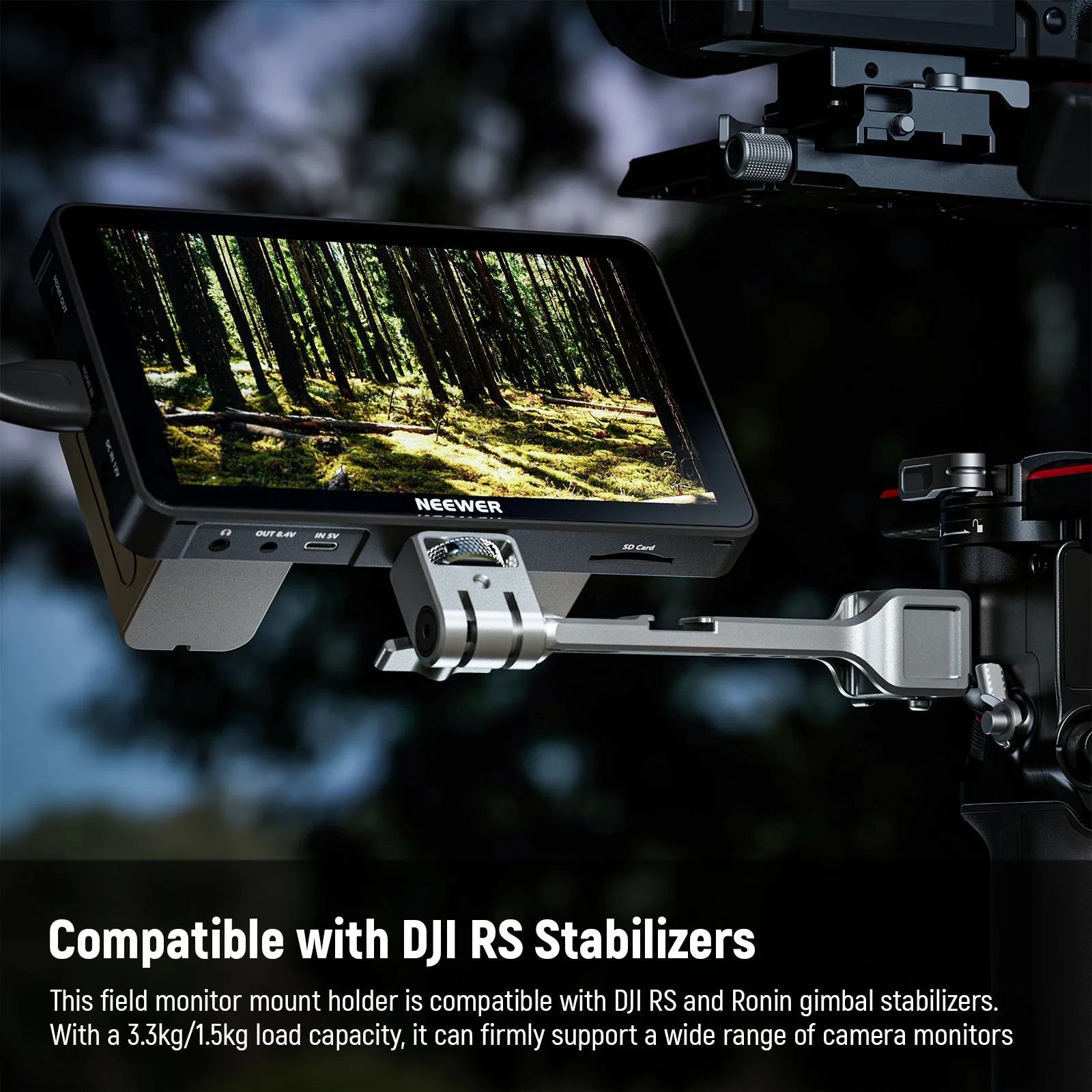 NEEWER GA021 360° Rotatable NATO Monitor Mount for RS/Ronin Gimbal