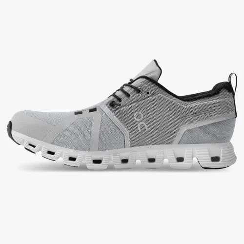 On Cloud Women's Cloud 5 Waterproof Running Shoes- Glacier/White