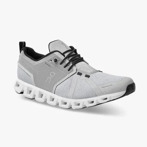On Cloud Women's Cloud 5 Waterproof Running Shoes- Glacier/White