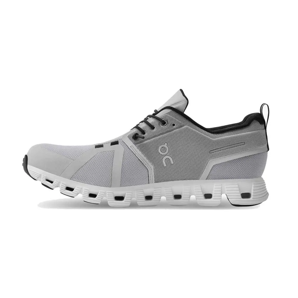 On Women's Cloud 5 Waterproof Shoes - Glacier / White