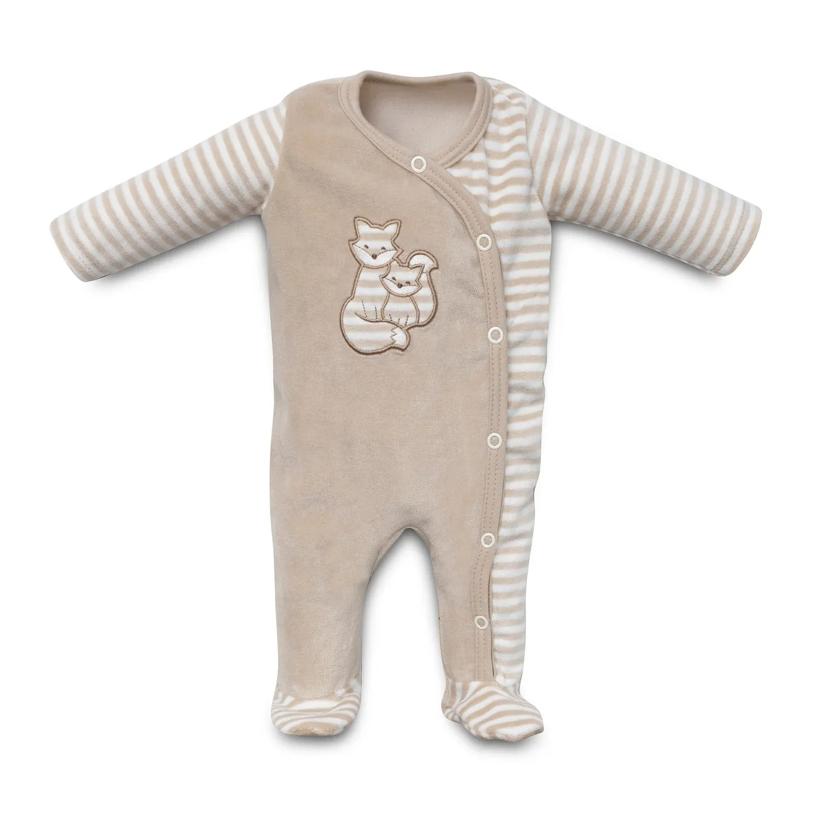 Organic Long-Sleeved Sleep Suit in Fox