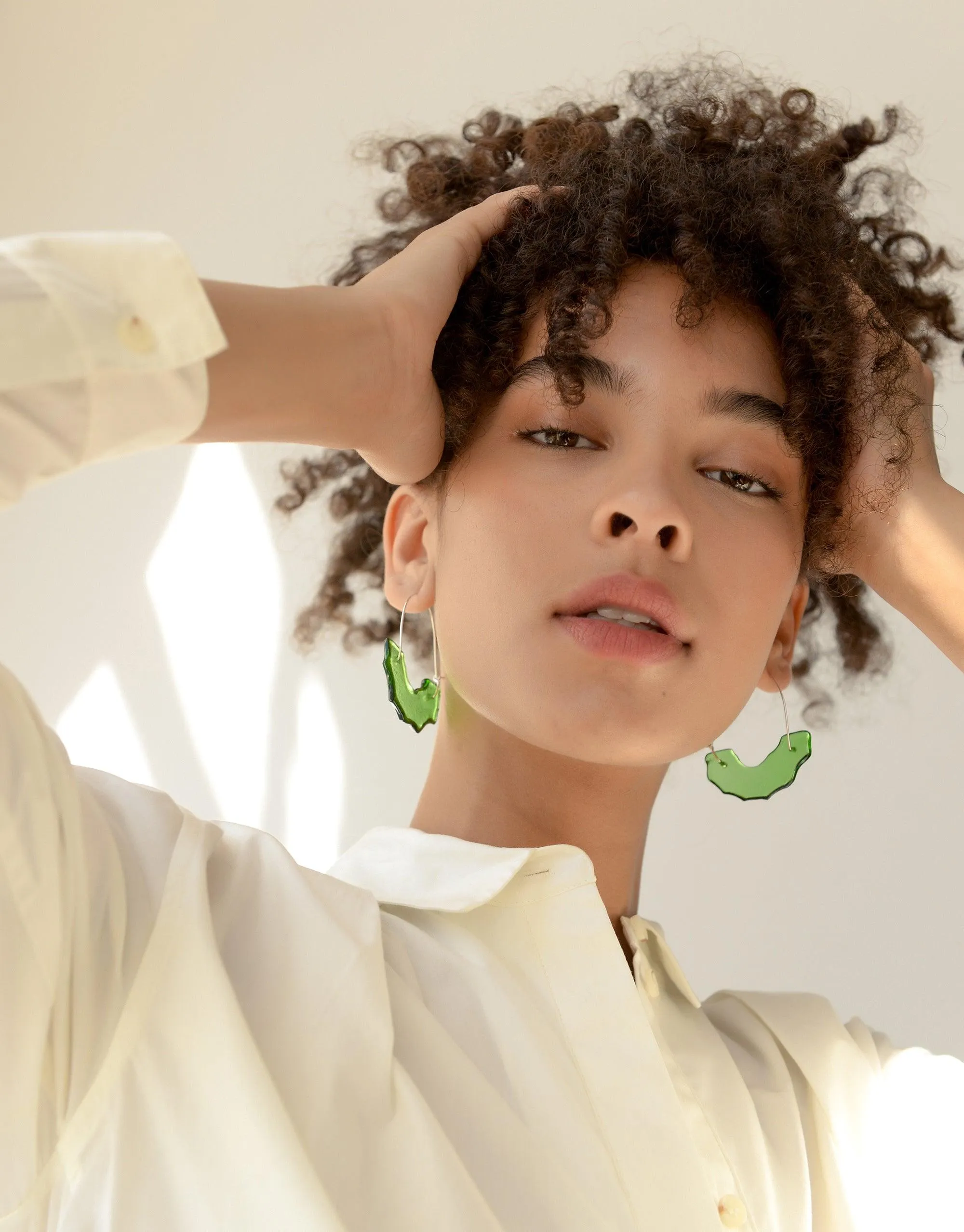 Polar Arch Hoop Earrings