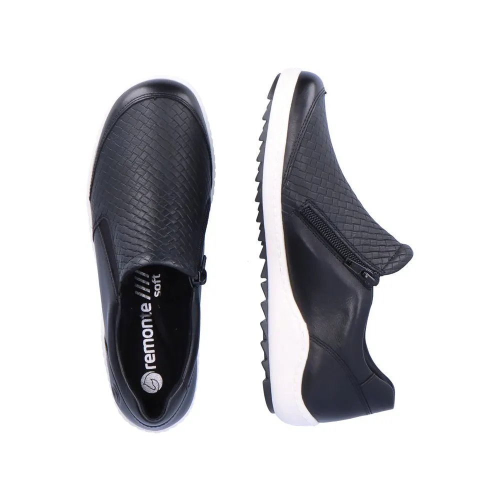 R1433-01 Black Side Zip