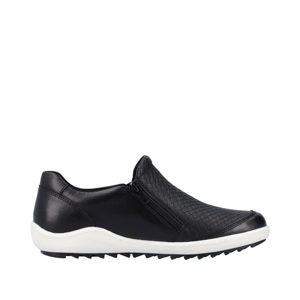 R1433-01 Black Side Zip