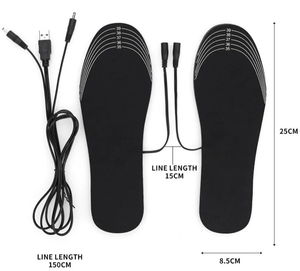Rechargeable USB Heated Thermal Insoles