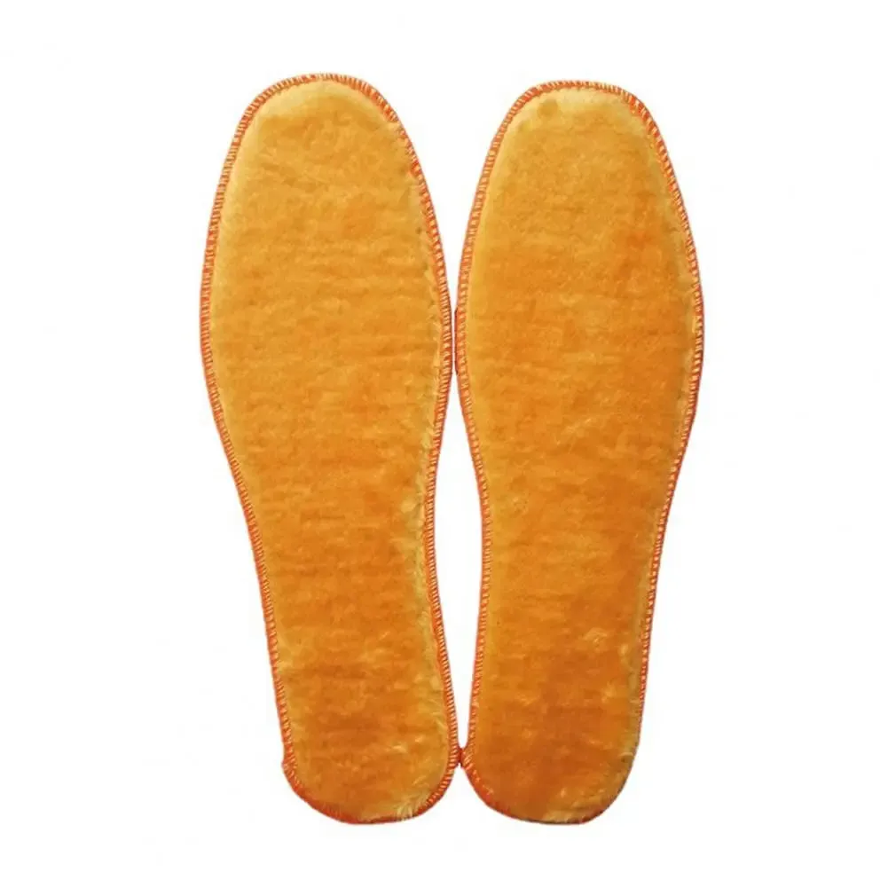 Shoe Insoles Faux Wool Soft Sweat-absorbing Women Men Keep Warm Thermal Insert Insoles.