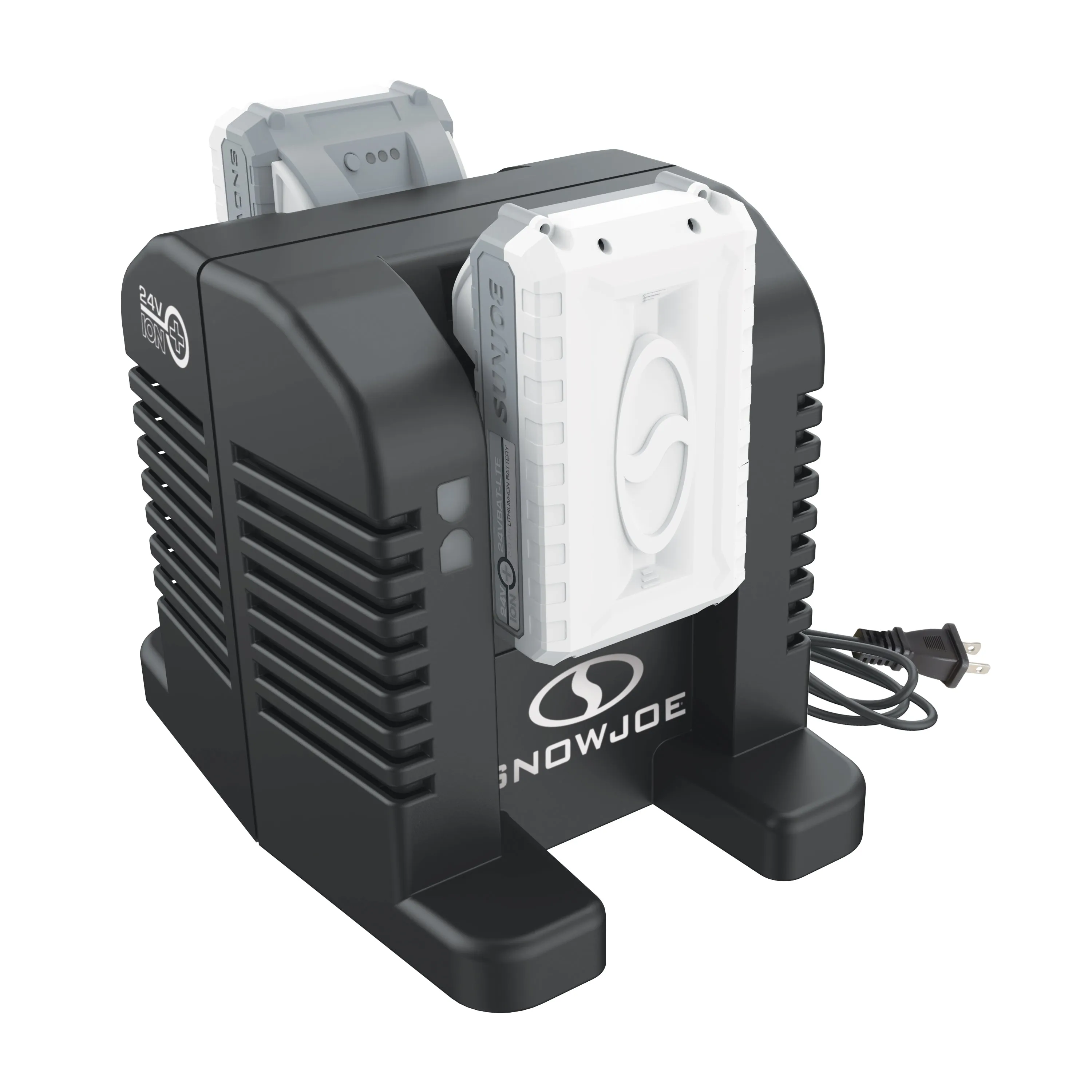 Snow Joe   Sun Joe High-Speed Charging Bundle with Two 2.0-Ah Batteries | Certified Authentic