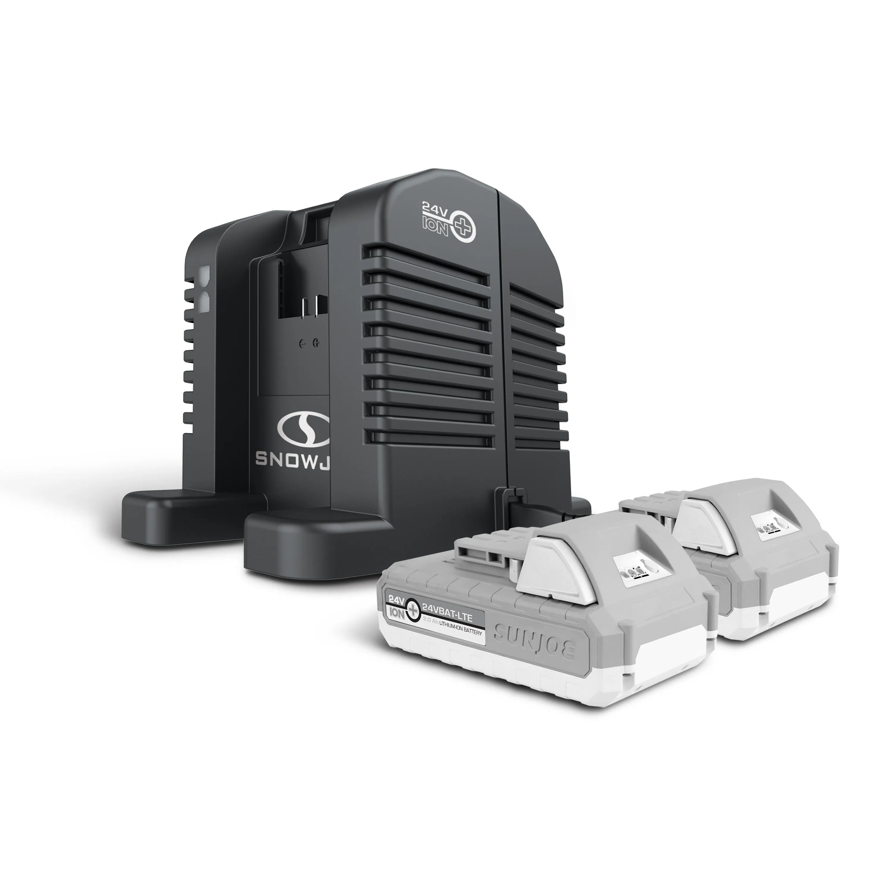 Snow Joe   Sun Joe High-Speed Charging Bundle with Two 2.0-Ah Batteries | Certified Authentic