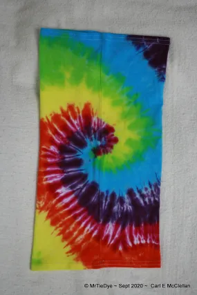 Tie-Dye Rainbow Spiral Neck Gaiter / Face Mask / Magic Scarf