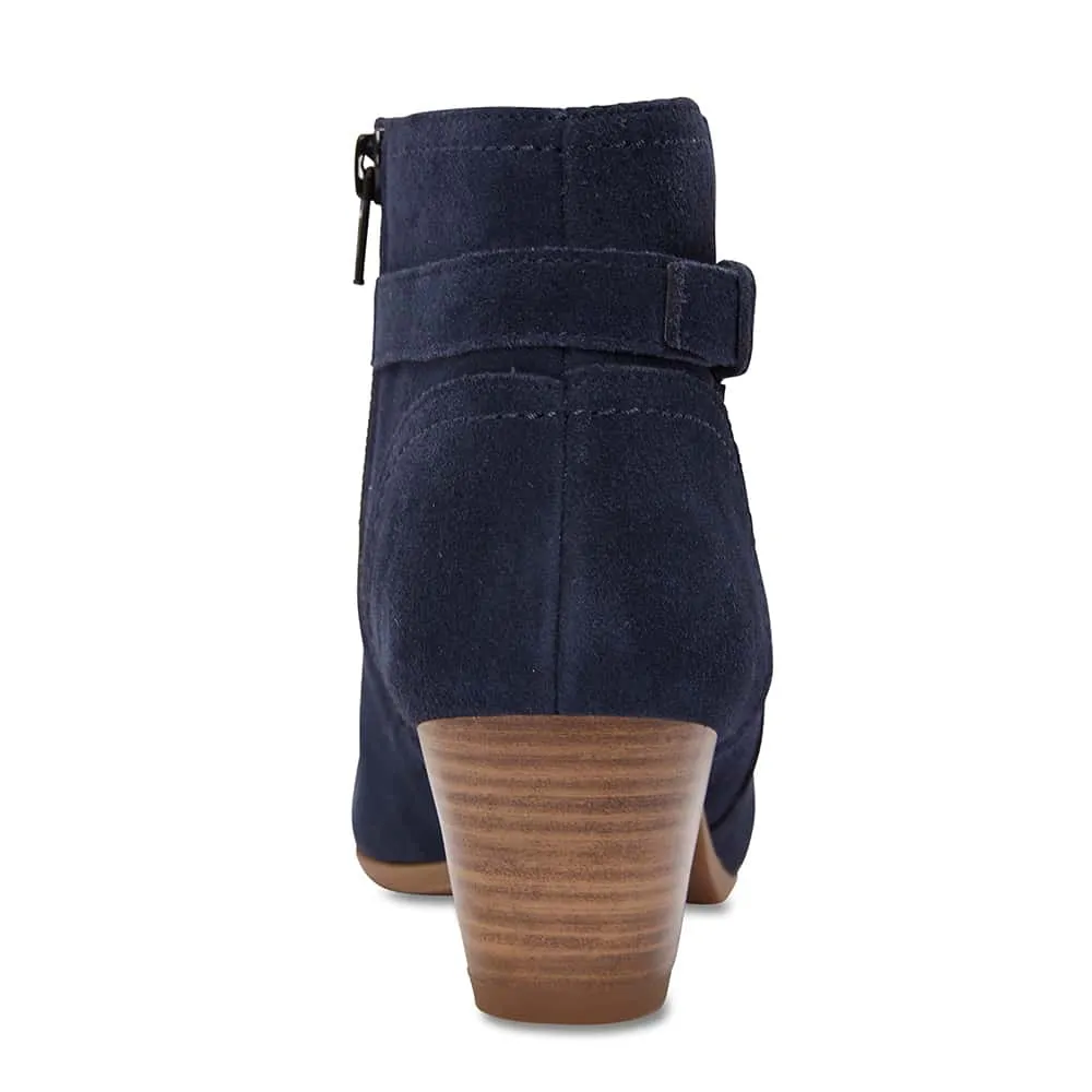Tokyo Boot in Navy Suede