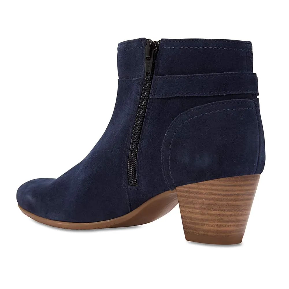 Tokyo Boot in Navy Suede