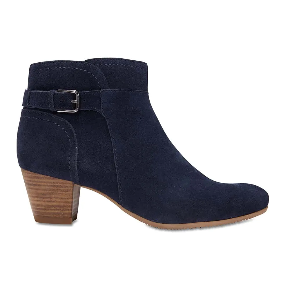 Tokyo Boot in Navy Suede