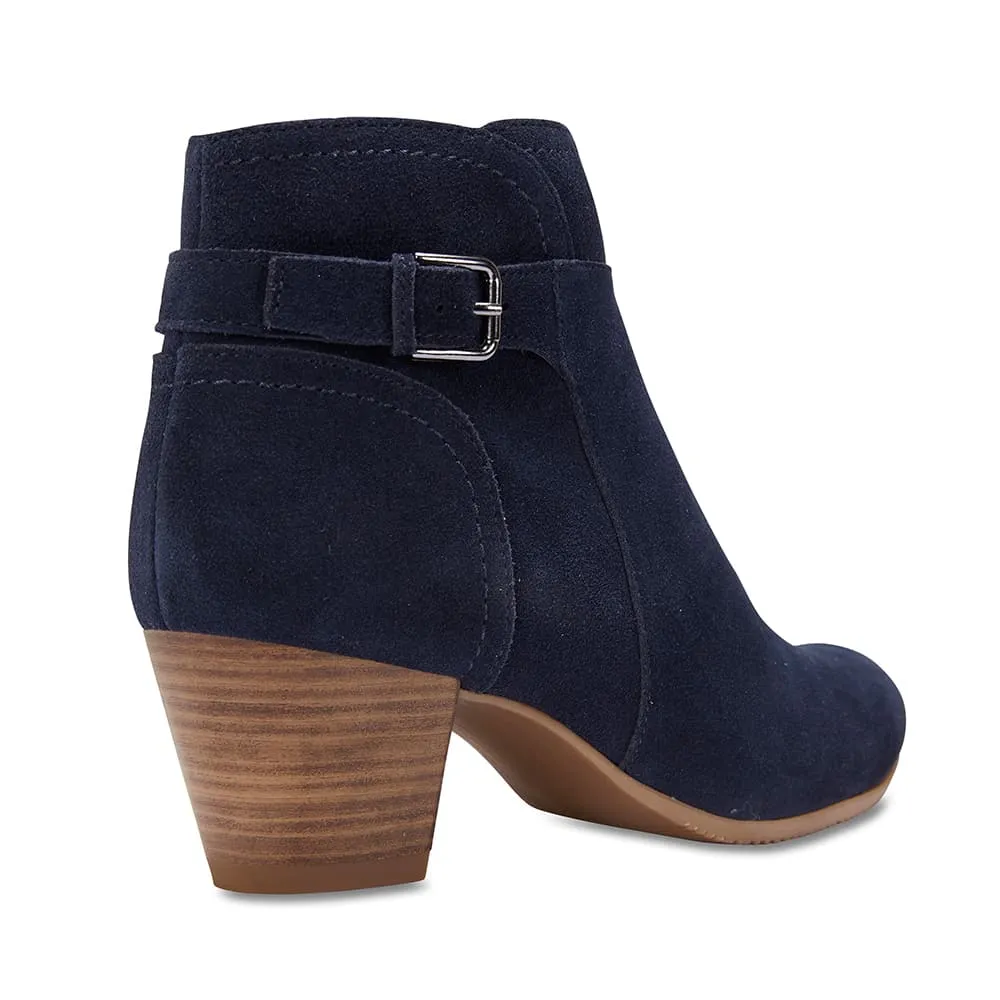 Tokyo Boot in Navy Suede