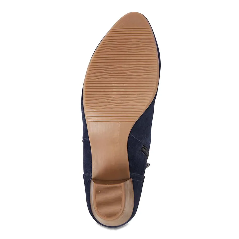 Tokyo Boot in Navy Suede