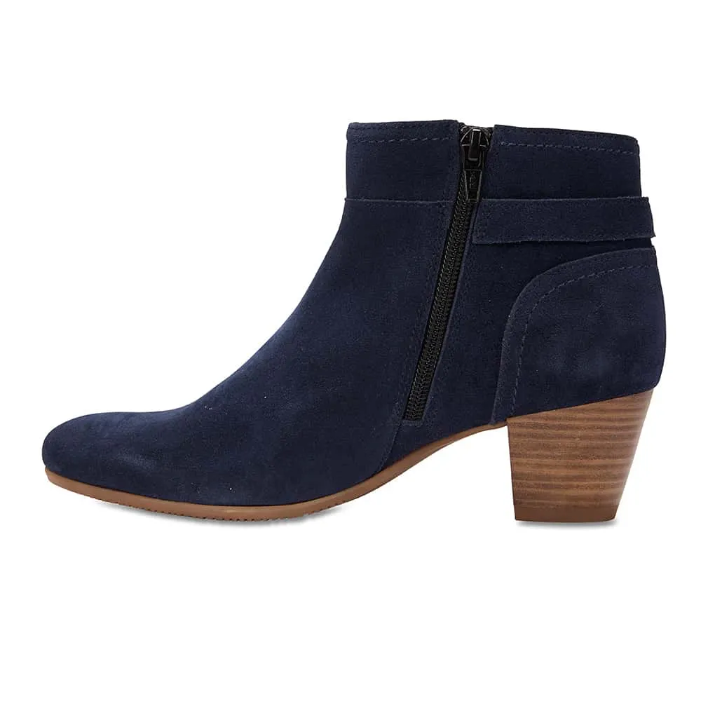 Tokyo Boot in Navy Suede