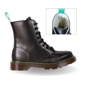 Unisex Vegan Winter Boots - Activist Footprints, Durable, Water-Resistant, Shearling-Lined, Perfect for Cold Weather and Daily Use