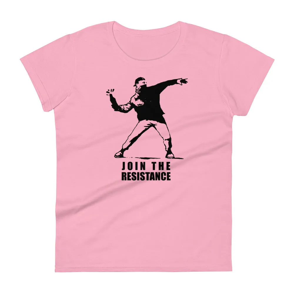 Women's Join The Resistance Molotov Tee, Anti Fascism Short Sleeve T-shirt
