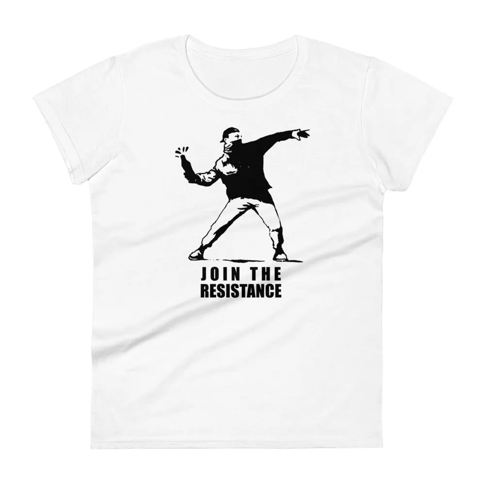 Women's Join The Resistance Molotov Tee, Anti Fascism Short Sleeve T-shirt