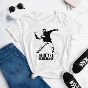 Women's Join The Resistance Molotov Tee, Anti Fascism Short Sleeve T-shirt