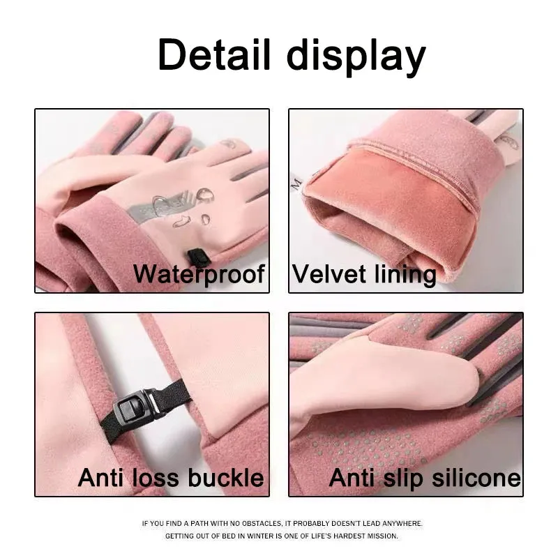 Women's lightweight Running Gloves - Warm, Waterproof, and Wind-Resistant Gloves for Autumn & Winter Outdoor Activities