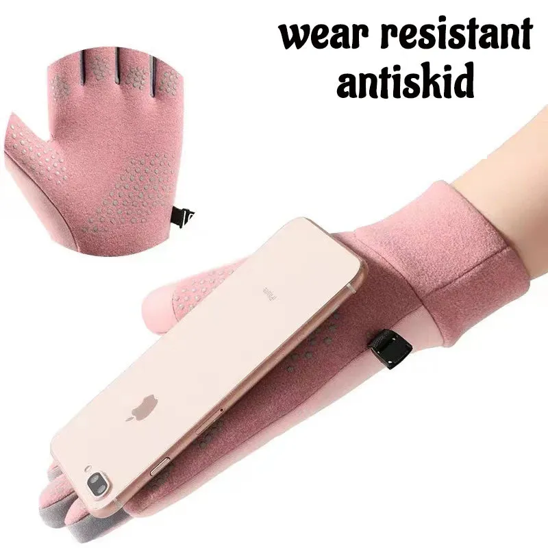 Women's lightweight Running Gloves - Warm, Waterproof, and Wind-Resistant Gloves for Autumn & Winter Outdoor Activities