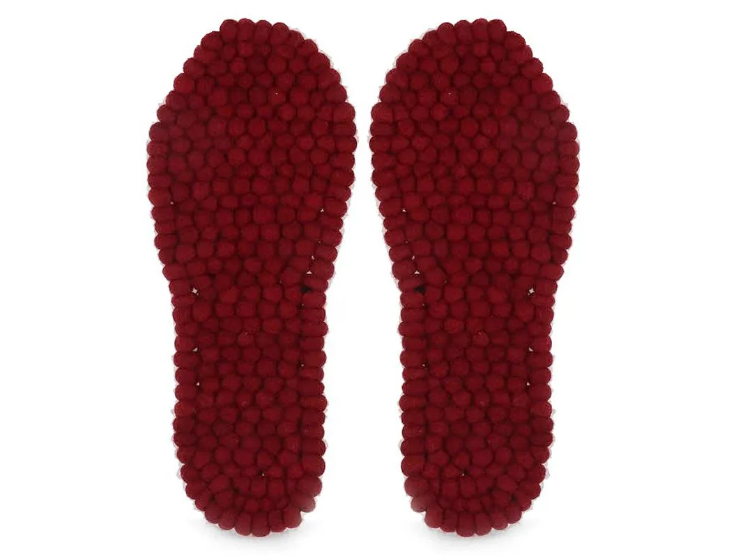 WoolFit FeelGood insoles, dark red